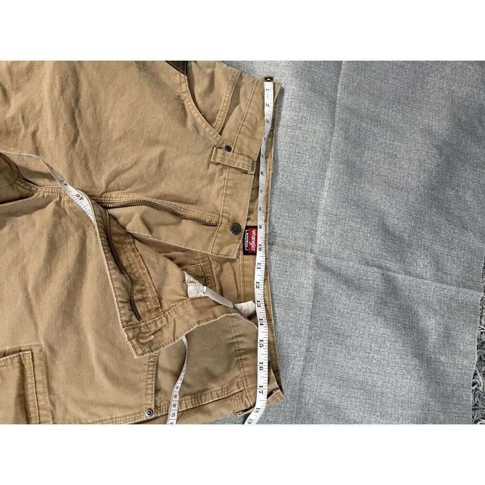 Levis Cargo Shorts Mens 34 Khaki Tan Loose Baggy Y2K Skater Red Tab Cotton